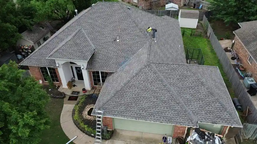 Residential home with new roof installed by ZT Roofing and Construction